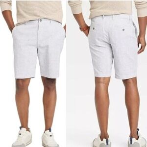 New Goodfellow & Co. Men’s Linen Cotton Blend Flat Front Shorts Size 38 NWT